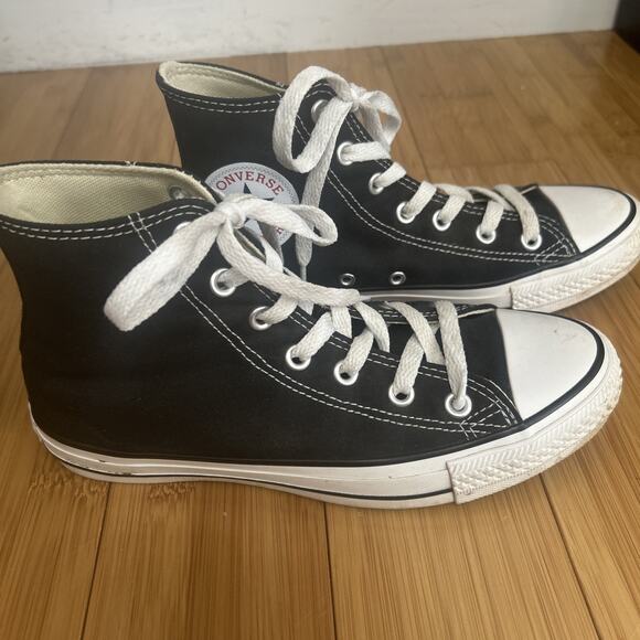 Chuck Taylor All Star Canvas Converse Black Sneakers Streetwear Skater 90s Sz 8 - Picture 5 of 5